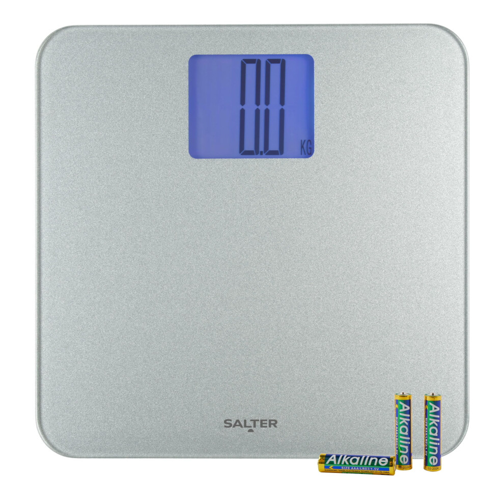 Salter Max Digital Bathroom Scale – Supersize Lcd Display, 250 Kg Capacity, Large Platform, Easy Read Lcd Display, Carpet Feet & Batteries Included,