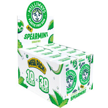 Milliways Spearmint Chewing Gum, Plastic Free, Sugar Free, Aspartame Free, Natural | 10 Packs of 30 Pieces (300 Pieces Total) | MEGA PACK | Xylitol,