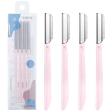 Lanjue 4 Pcs Eyebrow Razors Shaper Shavers, Dermaplaning Blades for Face, Face R