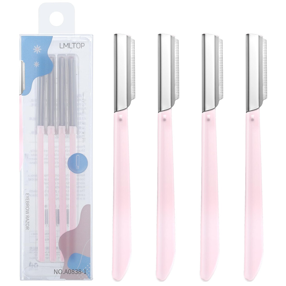 Lanjue 4 Pcs Eyebrow Razors Shaper Shavers, Dermaplaning Blades For Face, Face Razors For Women And Men, Facial Hair Removers Trimmer, Shaving Groomi