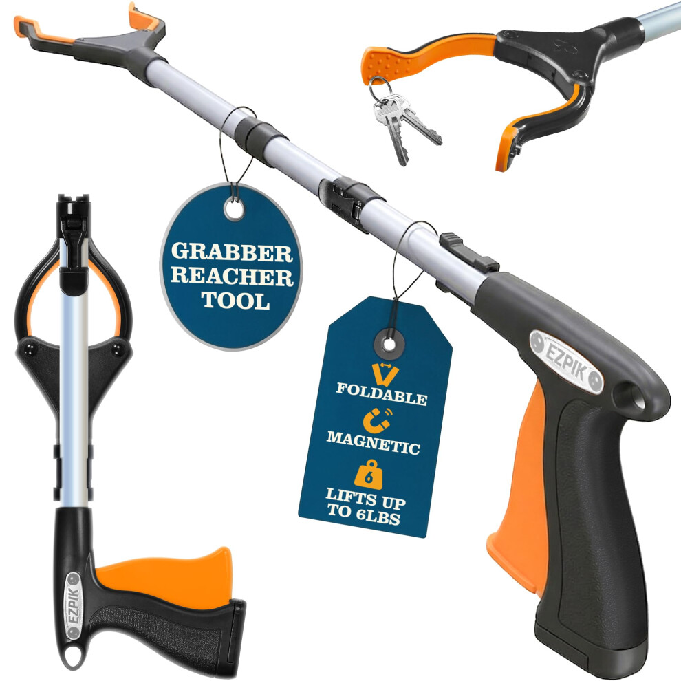 Ezpik 36" Litter Pickers Long Handled Grabber For Disabled - Extension Picker Upper, Hand Grabber - Long Arm Grabber For Rubbish Picker- Grapper Stic