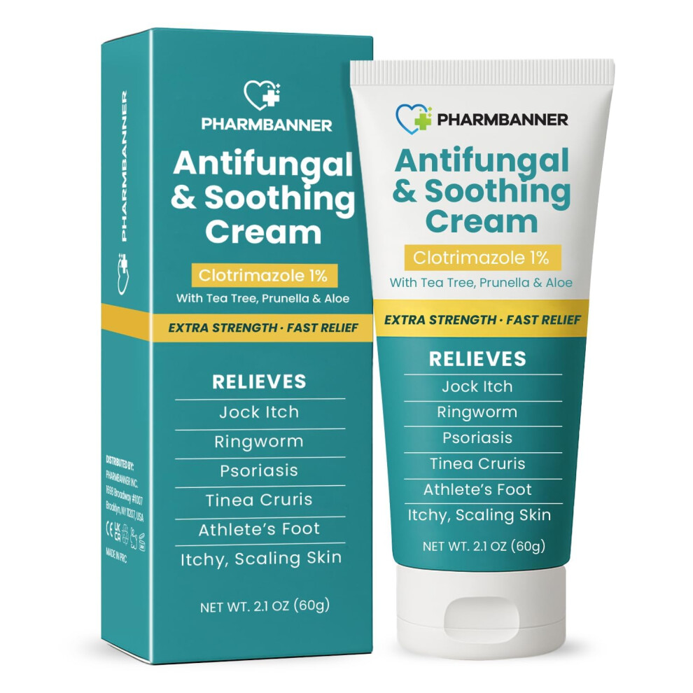 Pharmbanner Antifungal Cream For AthleteâS Foot, Ringworm & Groin Fungal