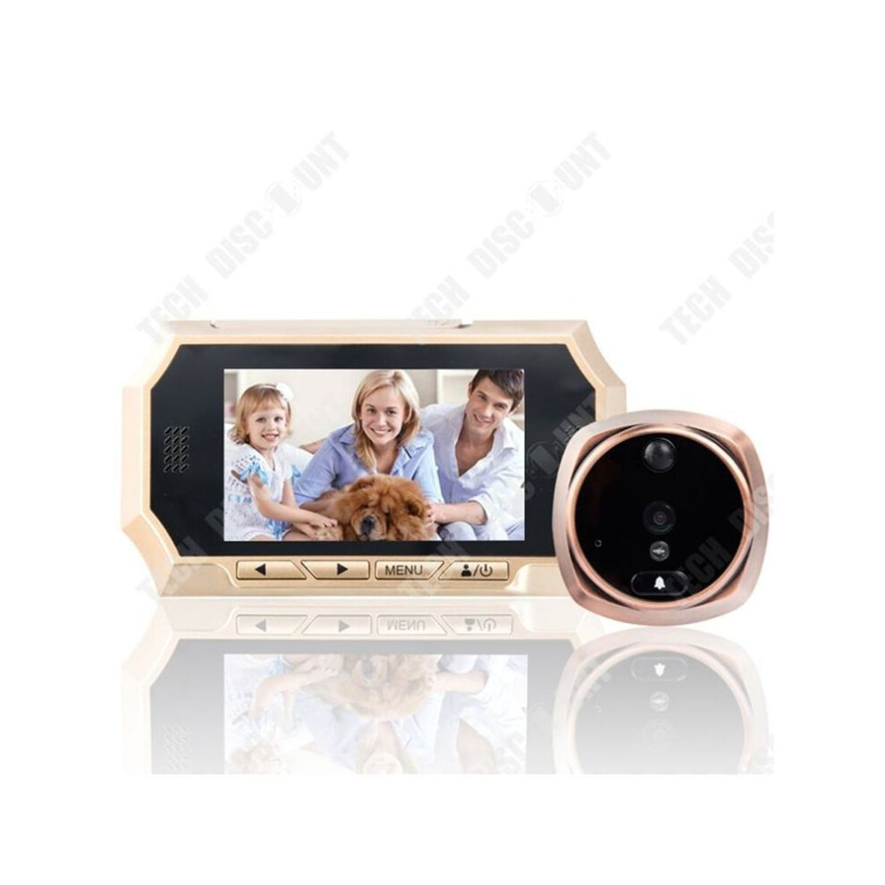 Wireless Video Doorbell 4.3" Lcd Screen Motion Detection Night Vision Hd Recording 9126518053824