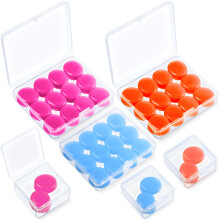 21 Pairs Ear Plugs for Sleeping Soft Reusable Moldable Silicone Earplugs Noise Cancelling Earplugs Sound Blocking Ear Plugs with Case for Swimming, C