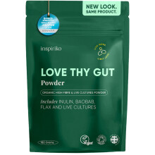 Inspiriko Organic Prebiotics for Gut Health - Award-Winning 10-in-1 Gut Health Powder with Superfoods, Inulin, Probiotics and Prebiotics. No Added Su