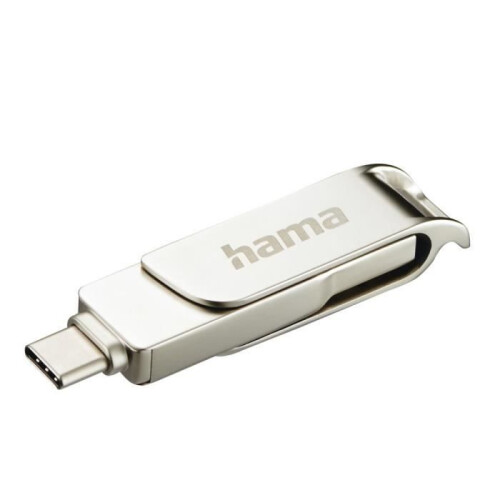 Hama Clé USB - HAMA - C-Rotate Pro - 64GB - USB-C 3.1/3.0 - 70MB/s Argenté 1