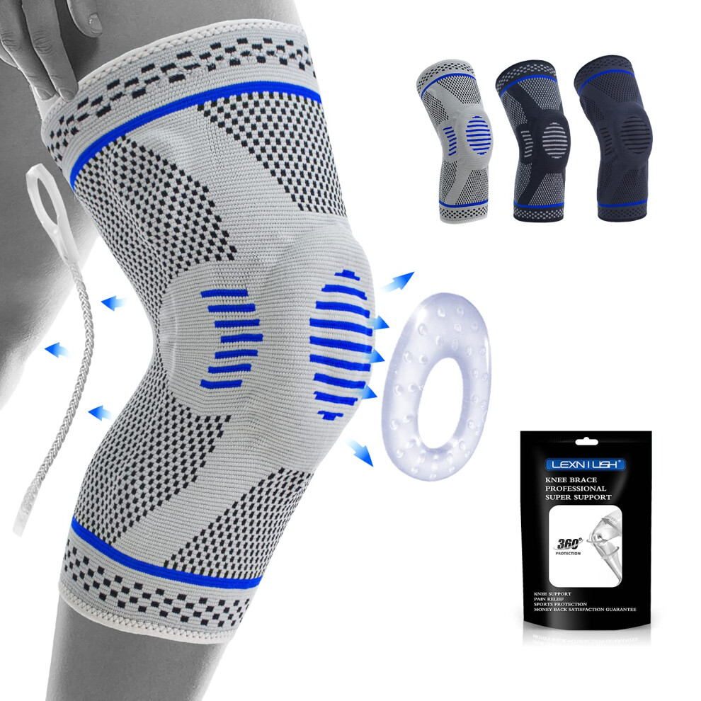 Photos - Braces / Splint / Support Lexniush Professional Knee Support for Men/Women, Anti Slip Knee Brace Compressi