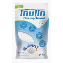 Inulin Prebiotic Fibre Powder 1kg by Puresweet, Chicory Root, Highly Soluble, M