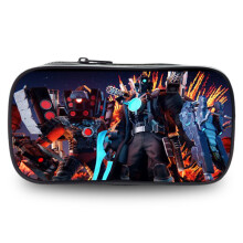 (1) Trendy Titan Tv Character Print Pencil Holder Roomy Polyester Case All Ages For