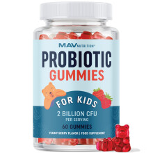 Kids Probiotic Gummies | 60 count | 2 Billion Probiotics + 100mg Prebiotic Fiber for Immune & Digestion Support | Only 1g of Sugar Per Gummy | For Ch