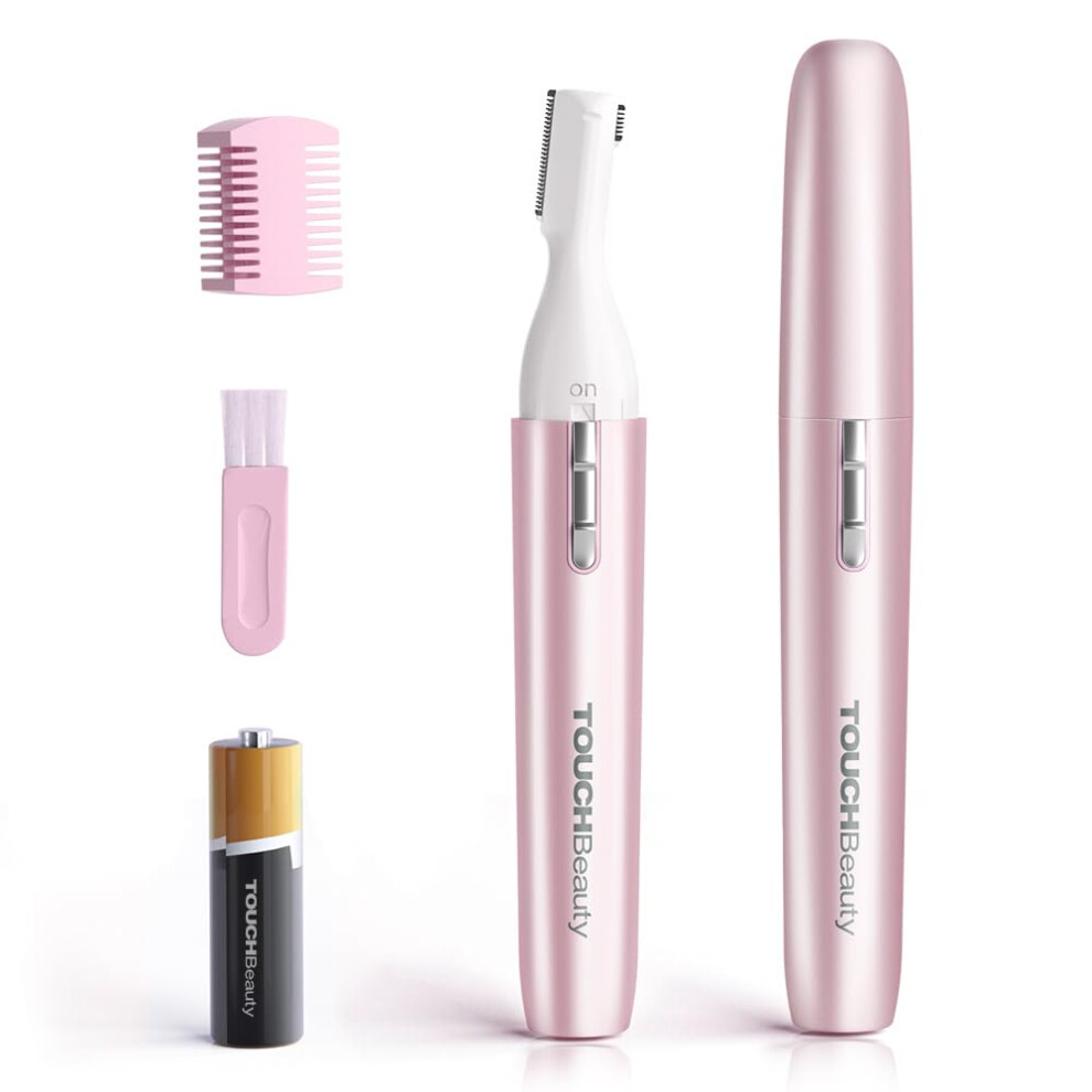 Touchbeauty Pink Electric Eyebrow Trimmer, Eyebrow Hair Remover, Painless Facial Hair Trimmer For Women, Portable Ladies Shaver Ag-1658 (Pink)