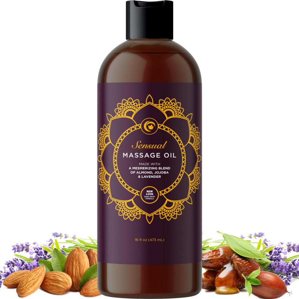 Maple Holistics Aromatherapy Sensual Massage Oil For Couples - Lavender Massage Oils For Massage Therapy With Jojoba Oil And Sweet Almond Oil For Skin Care - Relaxin