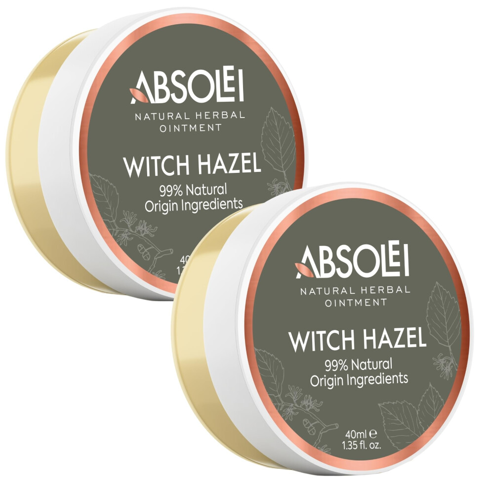 Absolei Hemorrhoids Ointment, Natural Witch Hazel Ointment For Burning, Itching And Discomfort, 40 Ml (Pack Of 2)