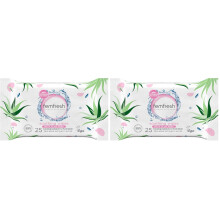 Femfresh Soothing Intimate Wipes, Flushable & Biodegradable Feminine Wipes with Aloe Vera & Calendula, pH Balanced & Hypoallergenic, 25 Count (Pack o