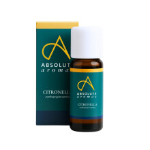 Absolute Aromas Citronella Essential Oil 10ml - 100% Pure, Natural, Undiluted and Cruelty Free - for use in Aromatherapy, Diffusers and Homemade Cand