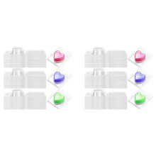 200Pack Wax Melt Container 1.3 Oz,Wax Melt Single Square Flip Top Clear Empty Plastic Square Tray A