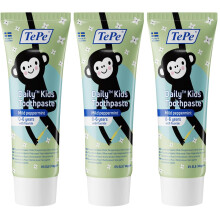TePe Daily Kids Toothpaste, mild Peppermint, 3-6 Years, Everyday Fluoride Toothpaste for Kids to Prevent Cavities, Age-Appropriate Fluoride Level (Pa