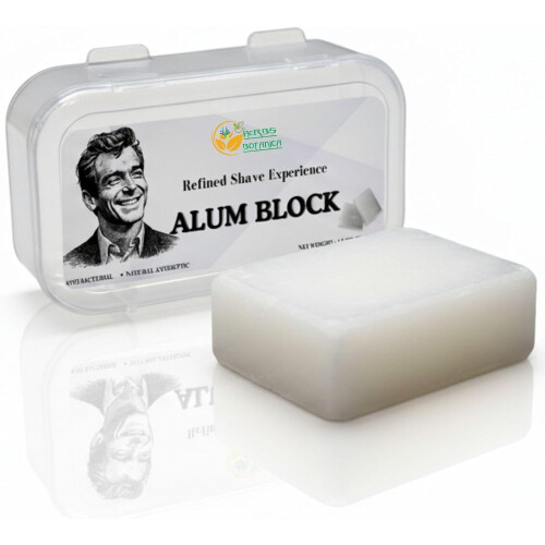 Herbs Botanica Alum Block for Shaving Soothing Aftershave Solution