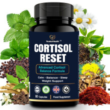 NuetonHealth Advanced Cortisol Reducing Supplement for Stress Balance – Cortisol Cleanse for Weight Loss with Ashwagandha, Theanine, Rhodiola, L‑T