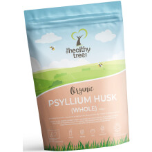 Organic Psyllium Husk (Whole) by TheHealthyTree Company - High Fibre Prebiotic - Pure Vegan Organic Psyllium Husks (500g)