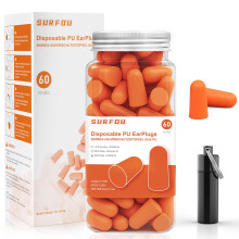 SURFOU Ear Plugs for Sleep 60 Pairs, Ultra Soft Foam Earplugs, 38dB
