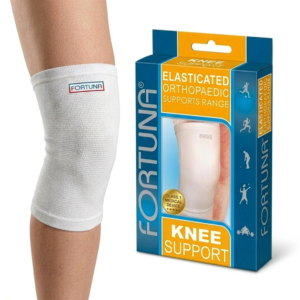Fortuna Healthcare Fortuna Elasticated Knee Support Brace Â Compression Sleeve For Arthritis, Joint Pain, Ligament Damage & Sports Injury Recovery Â Flexible Knee Br