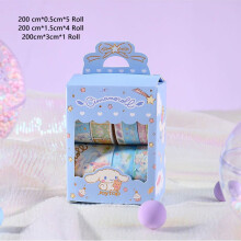 (Cinnamoroll)10 rollos Sanrio Kuromi Cinnamoroll Washi cinta adhesiva bronceadora hágalo usted mismo álbumes de recortes