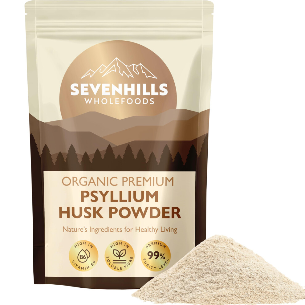 Sevenhills Wholefoods Organic Premium Psyllium Husk Powder 400G - 99%