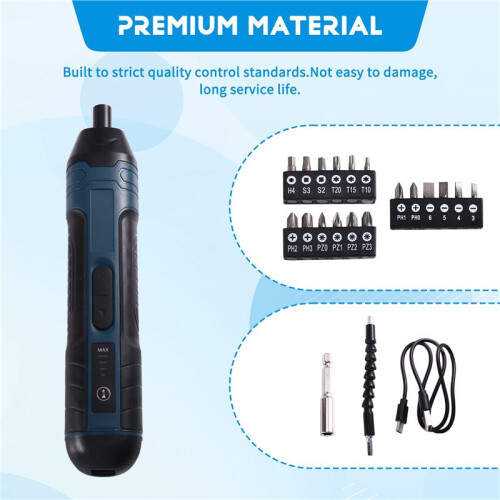 Electric Screwdriver Adjustable Rechargeable Torque Repair Tool Set 2