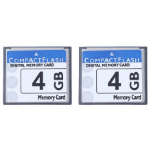 2X Carte Mémoire Compact Flash Professionnelle de 4 Go pour Appareil Photo, Machine Publicitaire, Carte Informatique Industrielle