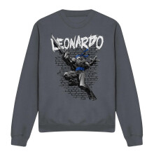 (M, Charcoal) Teenage Mutant Ninja Turtles Unisex Adult Leonardo Sweatshirt