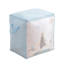 (Blue 2) Bag Clothes Storage Portable Box Folding Quilt Blanket Closet Home Supplies