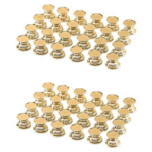 48 STÜCKE DIY Kristall-Epoxidharz-Schubladenknaufbasis, Schubladengriffzubehör, DIY-Harzgriff-Legierungsbasis Im Großen Mengen (Golden)