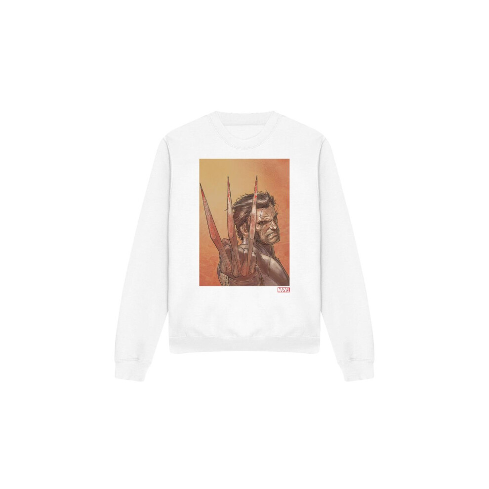 Marvel (S, White) Unisex Adult X-Men Ready Wolverine Sweatshirt
