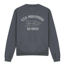 (L, Charcoal) Star Trek Unisex Adult Prometheus Athletic Sweatshirt