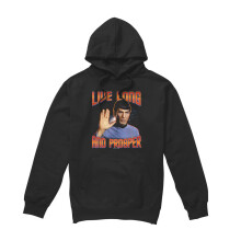 (XL, Black) Star Trek Mens Original Live Long and Prosper Hoodie