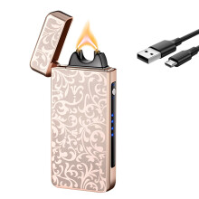 Accendino Elettrico Ricaricabile TIKIUKI Fortune Flower Senza Fiamma e Antivento per Candele