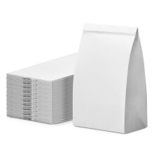 CulinWare Bolsas de Papel para Almuerzo, Bolsas de Papel Kraft, Capacidad de 4 Lb, Blancas, Paquete de 500