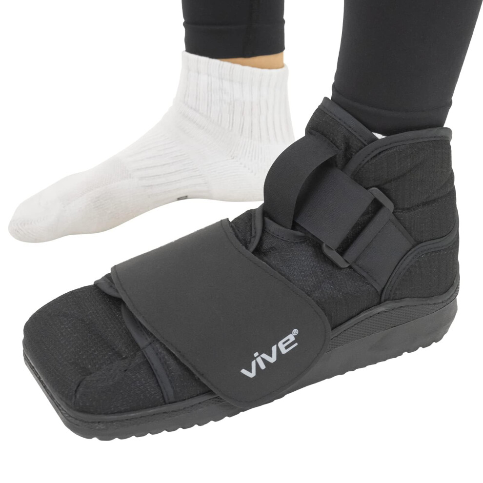 Vive Closed Post Op Shoe - Fracture Medical Walking Shoes For Women & Men - Orthopedic Recovery Shoe Brace - Foot Boot For Injured Feet And Broken Toe