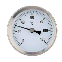 63 mm metalen thermometer, buisthermometer, waterdichte thermometer voor chemische industrie