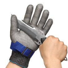 Schwer SlicePro ANSI A9 Schnittfeste Handschuhe PR1706, Edelstahl-Mesh-Handschuh, Lebensmittelsicher für Küche, Fleischschneiden
