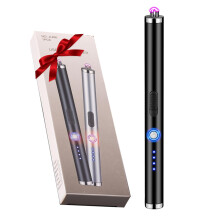 COMANYI Oplaadbare Elektrische Aansteker voor Kaarsen, Dual Arc Plasma Aansteker met LED Batterij Indicator