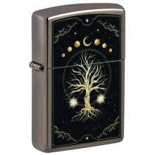 Accendino Zippo Black Ice con Design Natura Mistica