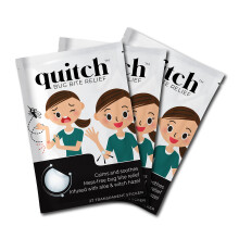 quitch 3x27ct Paquete a Granel, Parches para Picaduras de Insectos para Niños, Esenciales de Verano