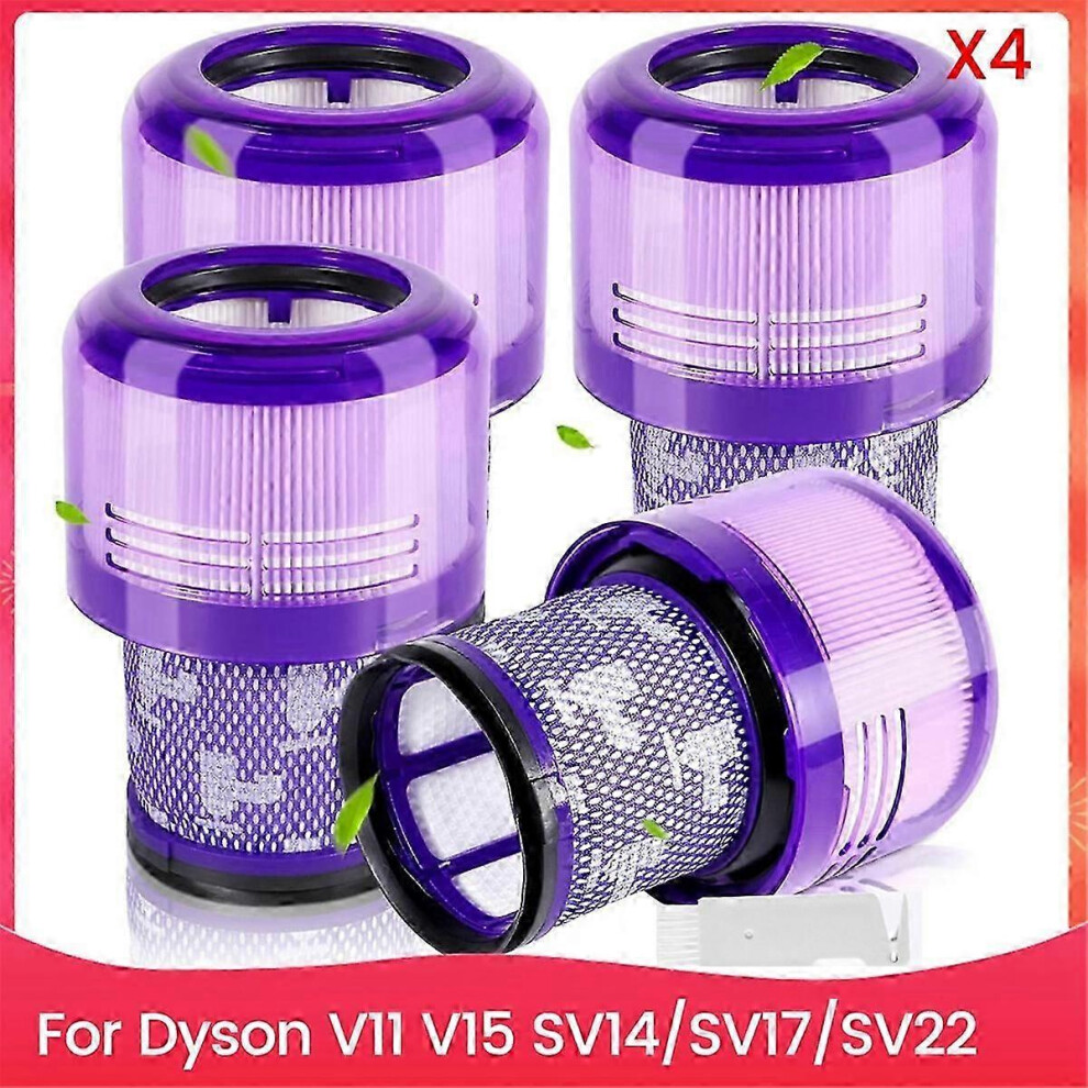 Vacuum Filters For Dyson V11 V15 Sv14, Sv17, Sv22, Washable And Reusable, Dy-970013-02 & 97001302, F Edition 0617 6913222323212