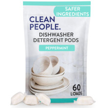 The Clean People Capsule Lavastoviglie - Elimina Grasso & Pulisce Senza Residui - Senza Fosfati - Peppermint, 60 Pack