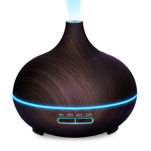 JoySusie Diffusore Aromaterapia 550ml con Telecomando, Diffusore Ultrasuoni con Timer e 7 Colori