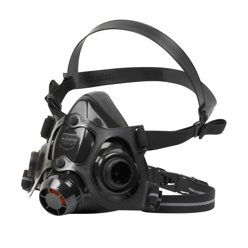 North Honeywell Home North 7700 Series Niosh-Approved Half Mask Silicone Respirator, Large (770030L), Black 821812000787