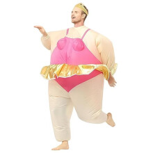 Opblaasbaar Balletdansereskostuum voor Volwassenen, met Pailletten, Grappig Kostuum voor Balletvoorstellingen, Festivals en Cosplay
