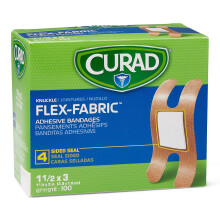 Bandages Adhésifs en Tissu Curad pour Jointures, Paquet de 100, Naturel